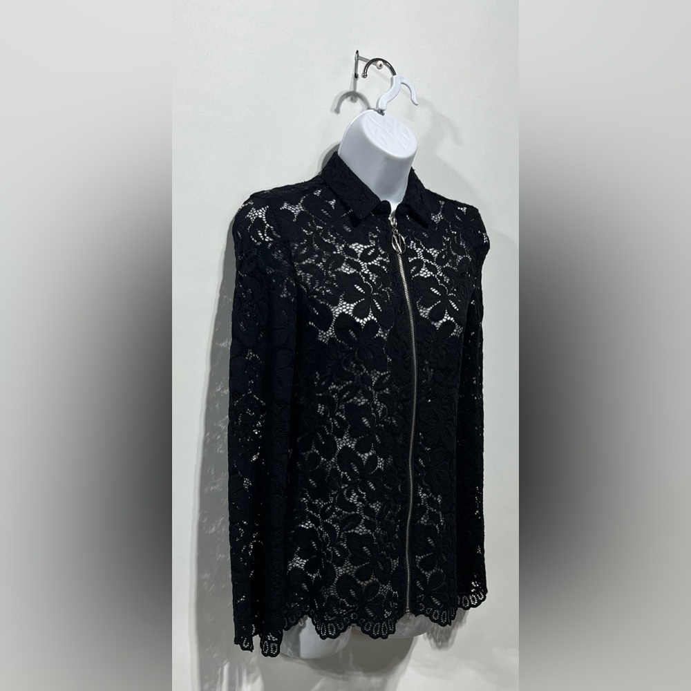 VERTIGO Collared Black Zip‐Up Lace Jacket Size‎ XS - Picture 5 of 10